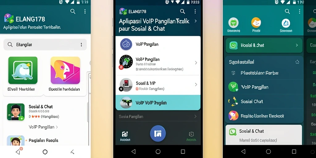 Tampilan antarmuka ELANG178 dengan fitur VoIP Panggilan yang intuitif.