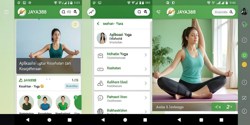 Tampilan antarmuka aplikasi Yoga JAYA388 yang menarik dan informatif.