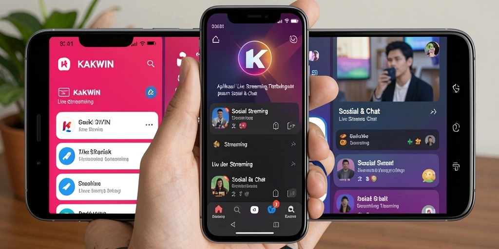 Antarmuka KAKWIN yang intuitif dan menarik untuk Live Streaming.