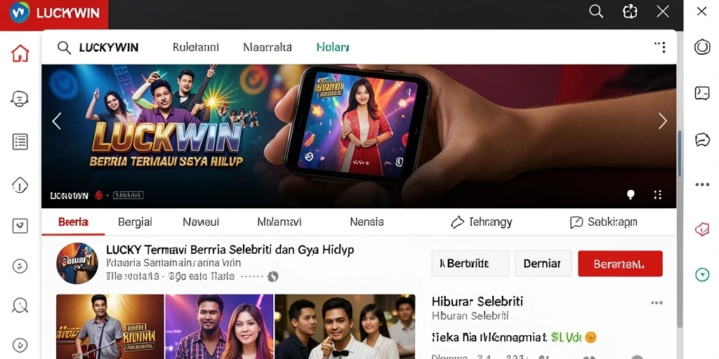Tampilan antarmuka aplikasi LUCKYWIN yang modern dan mudah digunakan.