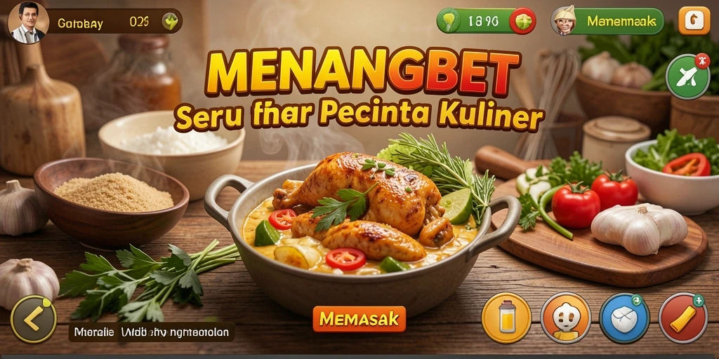 Tampilan antarmuka seru dari game Memasak MENANGBET.
