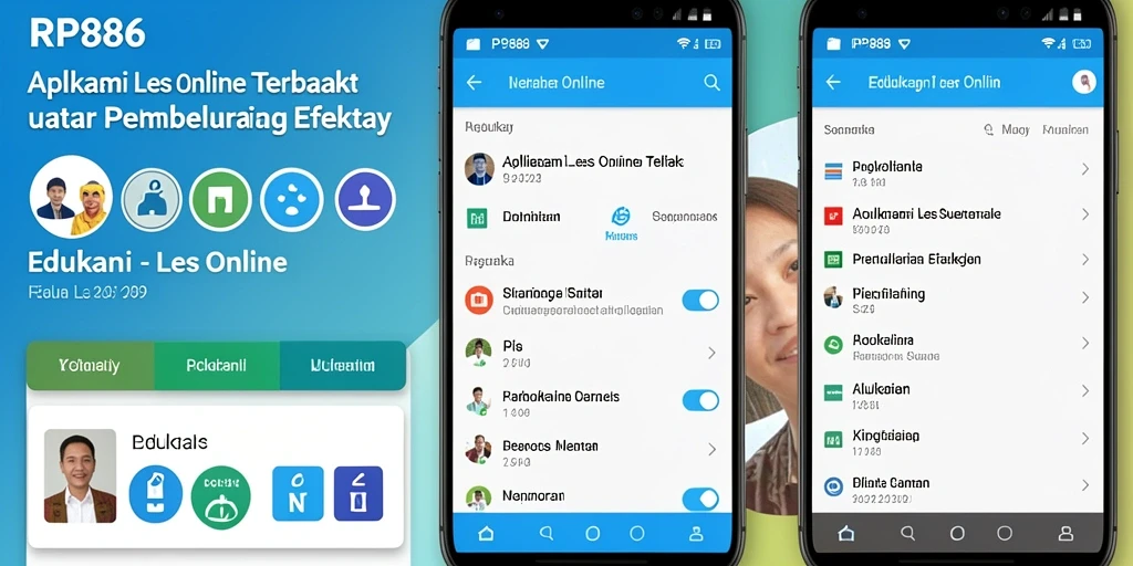 Antarmuka pengguna RP886 yang intuitif untuk Les Online.