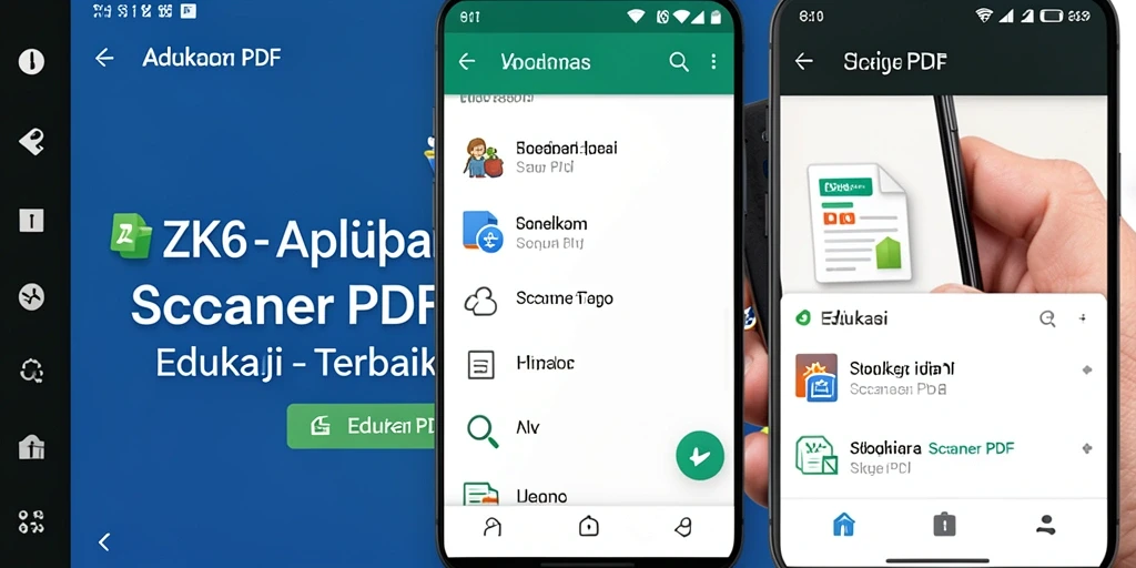 Tampilan antarmuka ZK6 yang sederhana dan fungsional untuk Scanner PDF.