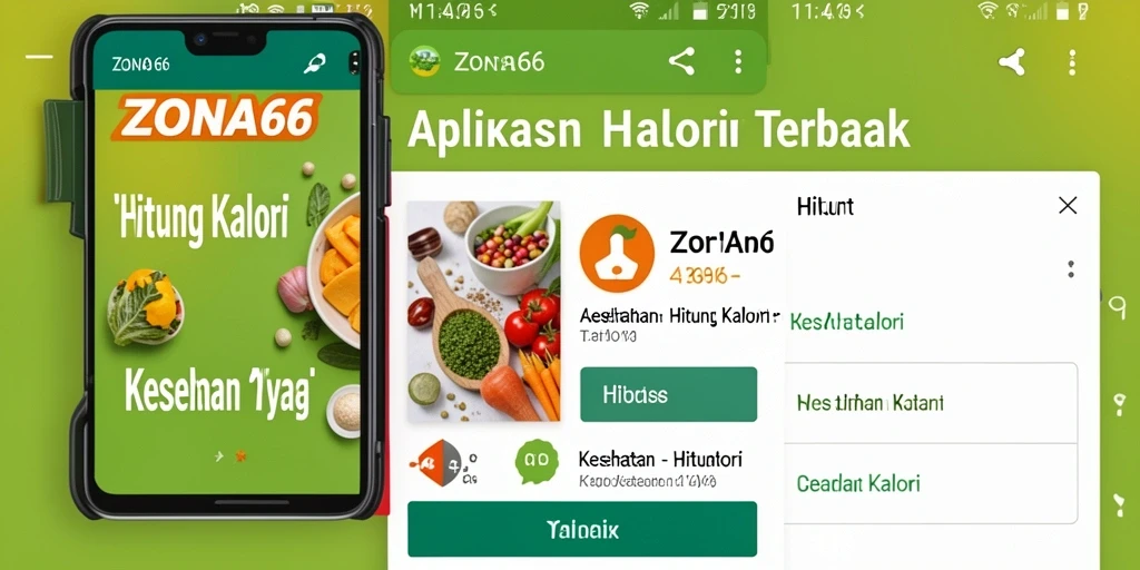 Antarmuka ZONA66 yang menampilkan fitur Hitung Kalori secara jelas.