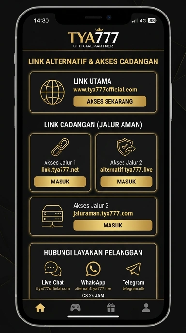 Tampilan link alternatif tya777
